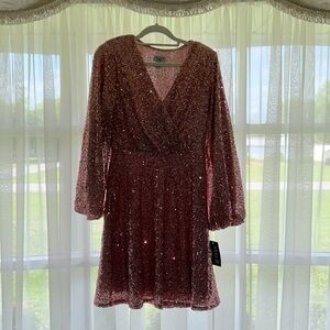 Alexa B cocktail dress/pink/glittery/smoke free home multi-sizes available
